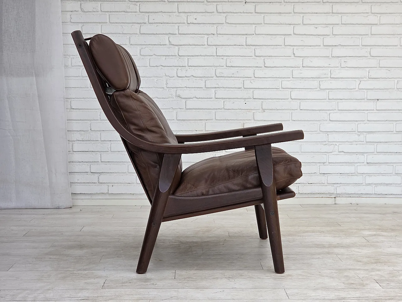 1970s, Danish design by H.J.Wegner, highback armchair, model GE530. 18