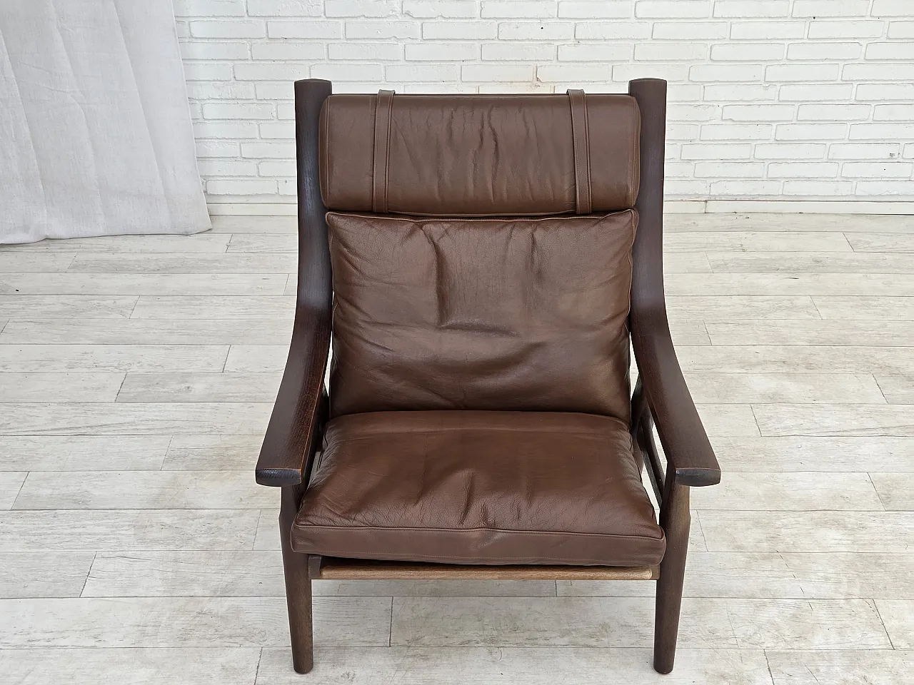 1970s, Danish design by H.J.Wegner, highback armchair, model GE530. 19