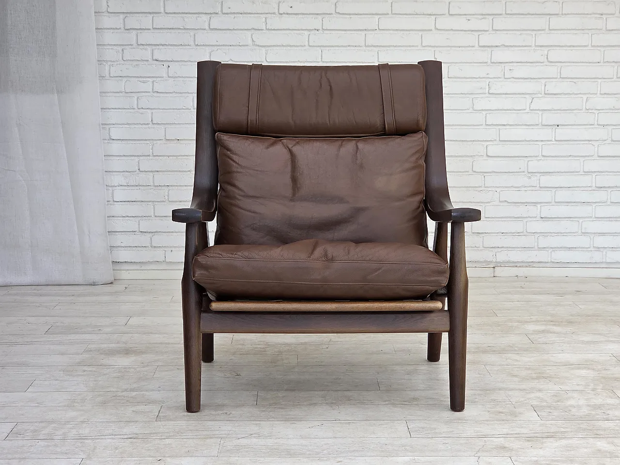 1970s, Danish design by H.J.Wegner, highback armchair, model GE530. 21