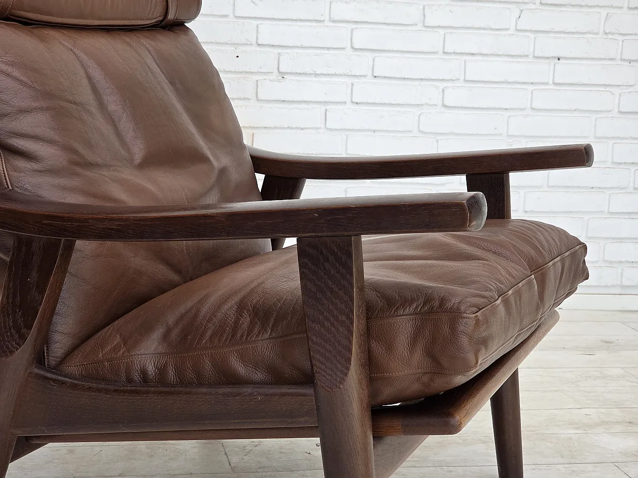 1970s, Danish design by H.J.Wegner, highback armchair, model GE530. 24