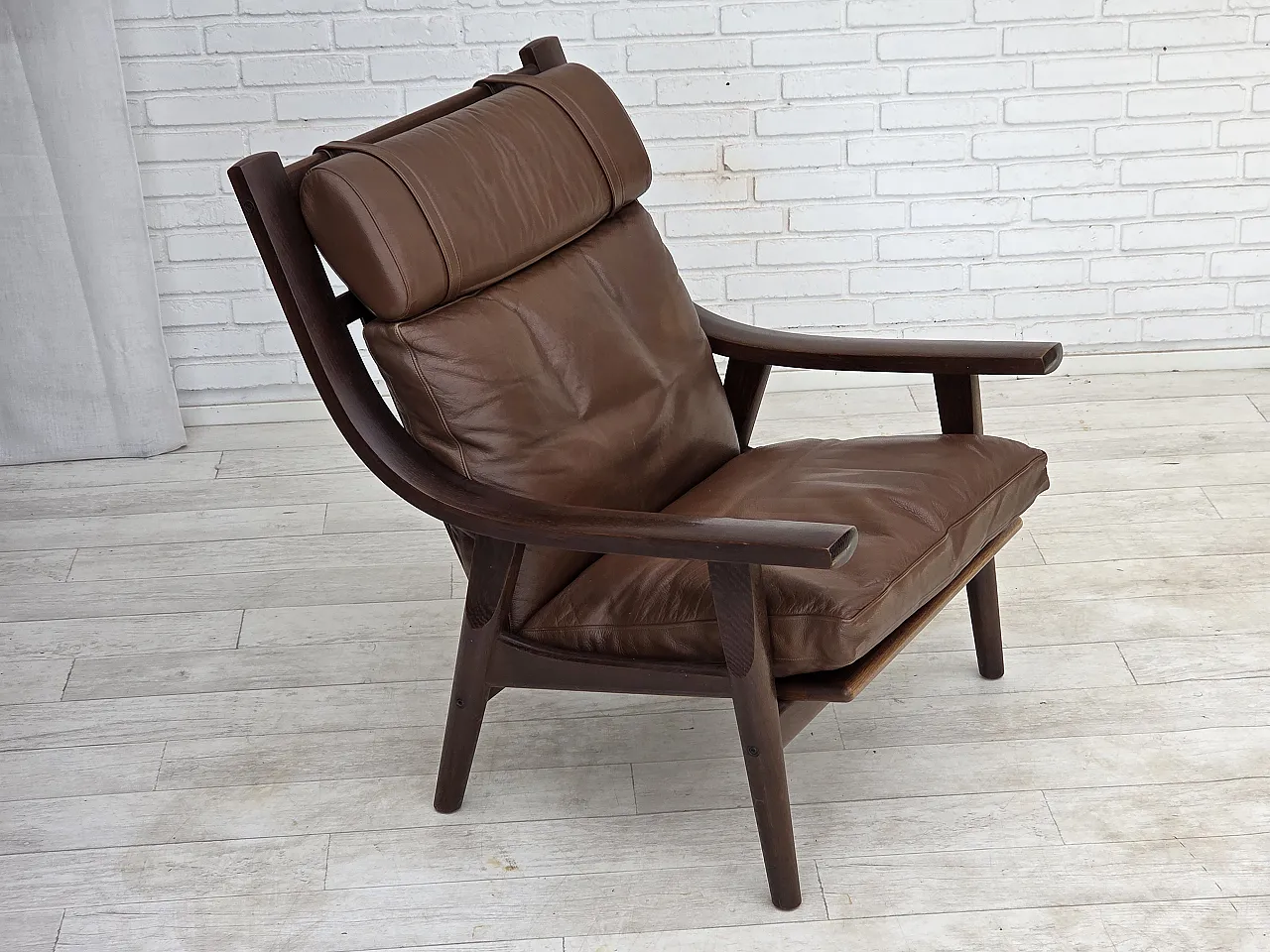 1970s, Danish design by H.J.Wegner, highback armchair, model GE530. 26