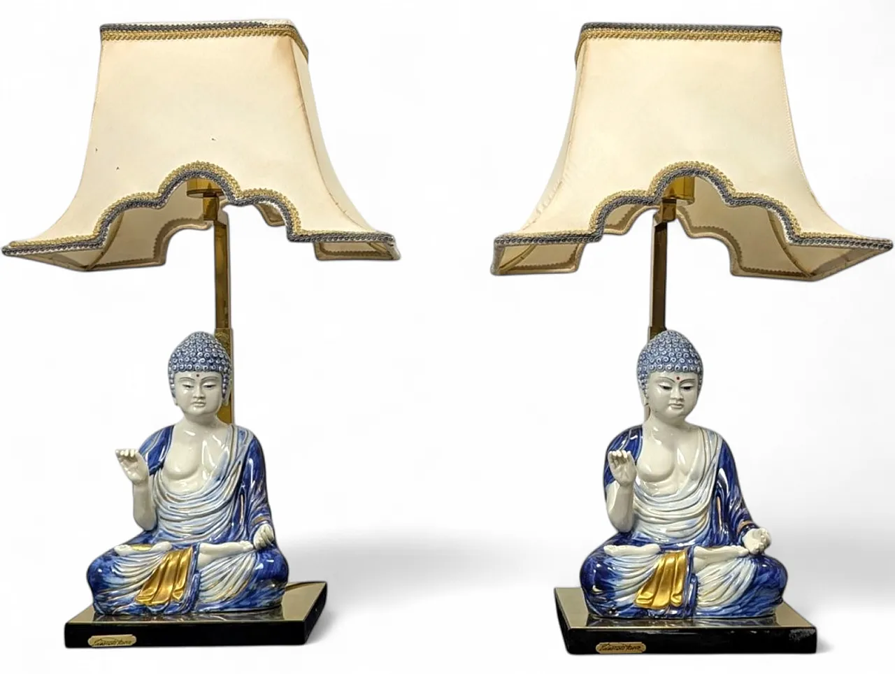 Scultura Viva porcelain Buddha Lamps by Edoardo Tasca, 1970s 19
