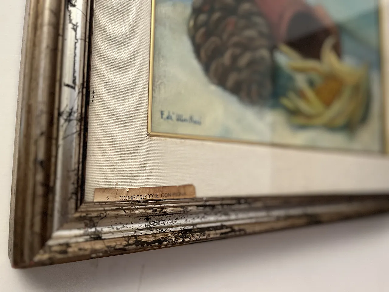 F. DeMartini, Composition with Pine Cone, oil on canvas, 1970s 4