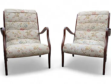 Pair of Mitzi Armchairs attributed to Ezio Longhi for Elam, 1950s
