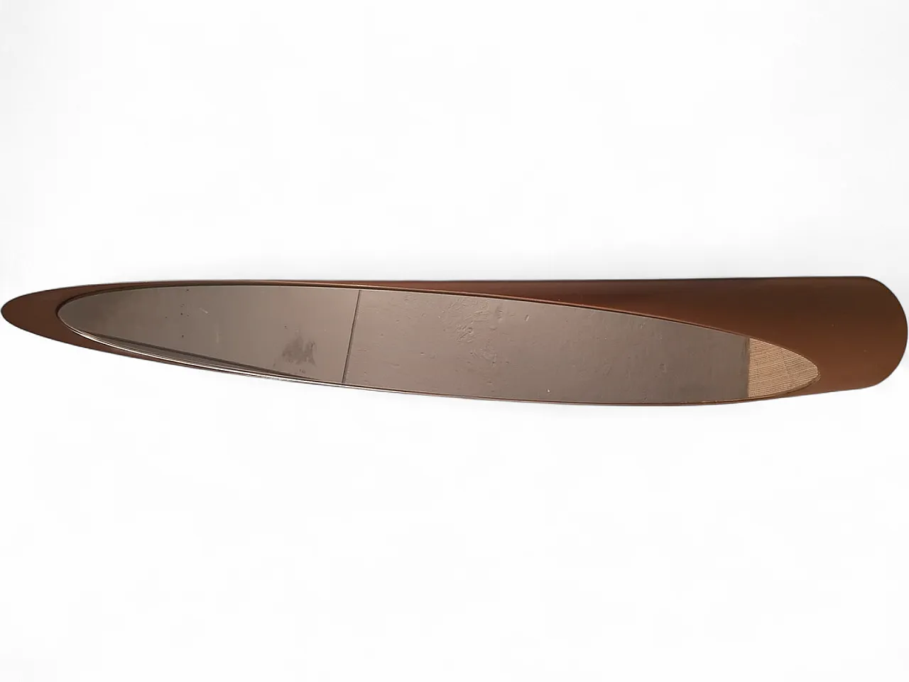 Specchio da terra Unghia in plastica marrone, anni '70 11