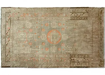 Anatolian hand-knotted rug with faded colors, 20th Century