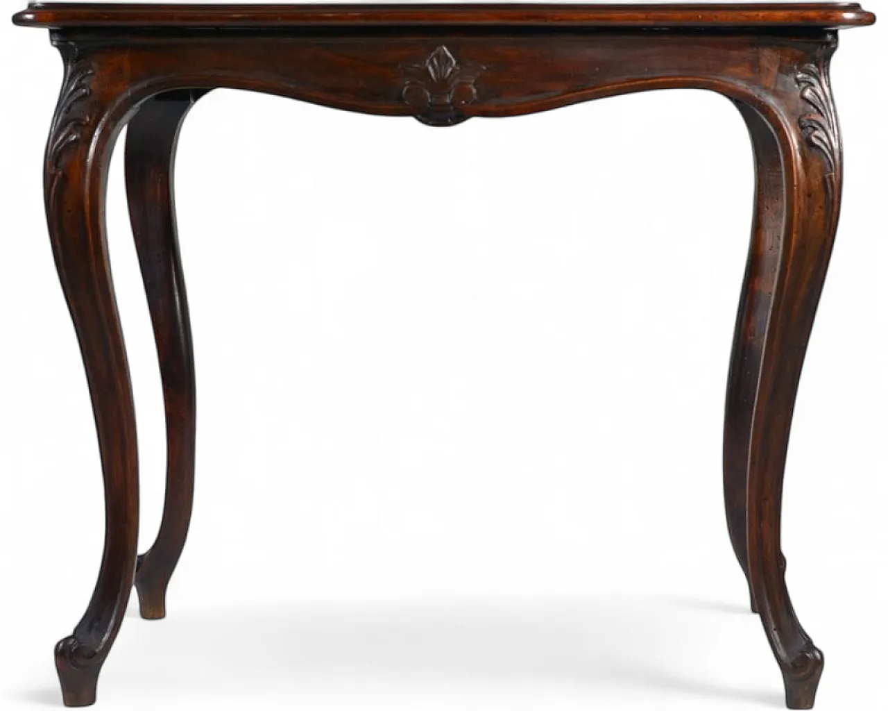 Louis XV French side table in carved walnut, 19th century 13