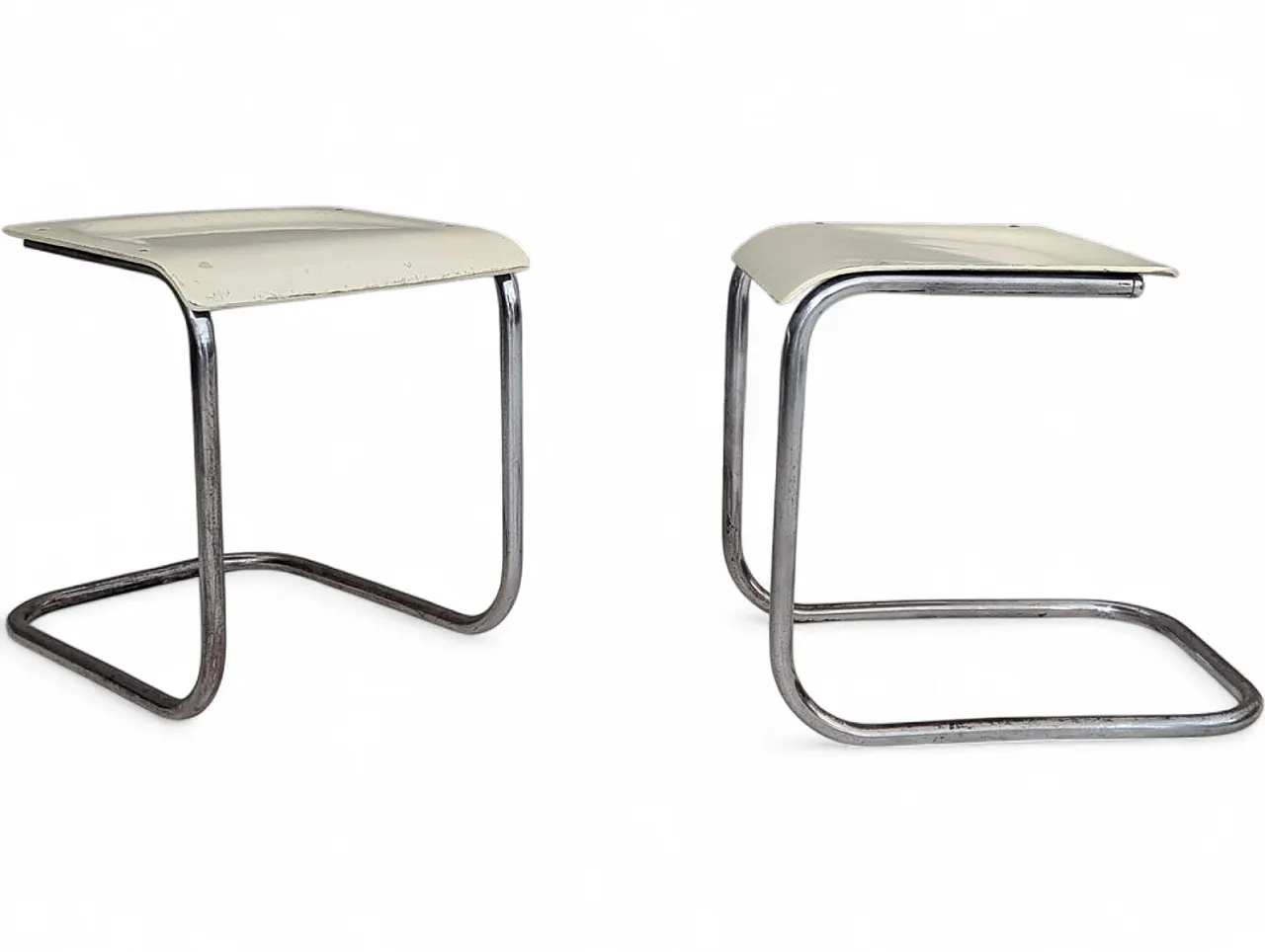 Pair of cantilever Stools by Mart Stam for Mücke Melder, 1930s 13