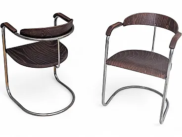 Pair of armchairs by Hans & Wassili Luckhardt for Hynek Gottwald, 1930