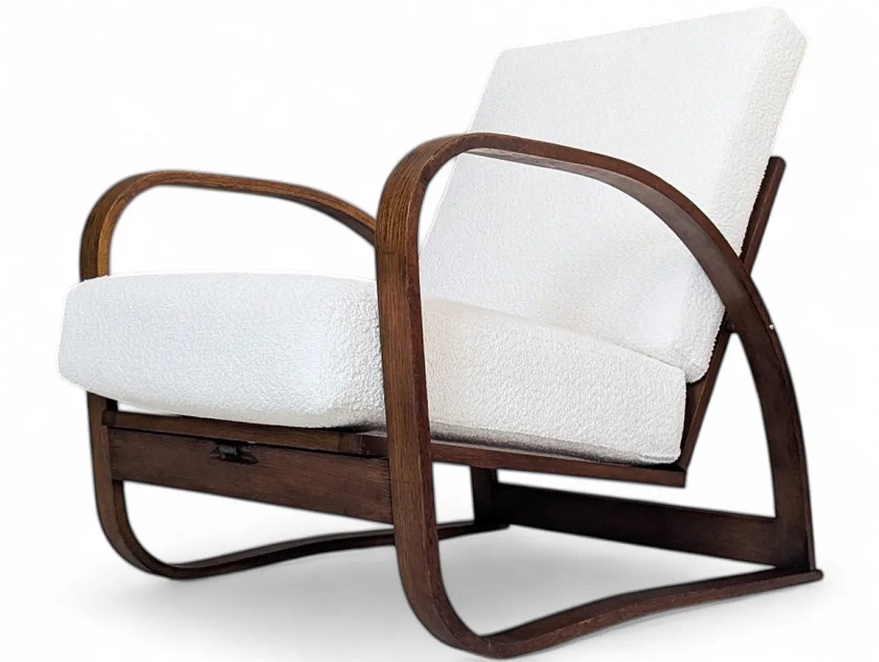 H 70 armchair in bouclé by Jindrich Halabala for Up Závody, 1930s 20