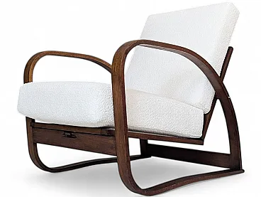 H 70 armchair in bouclé by Jindrich Halabala for Up Závody, 1930s