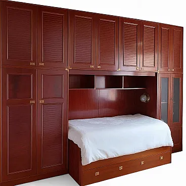 Marine-style bedroom wall unit, 20th century