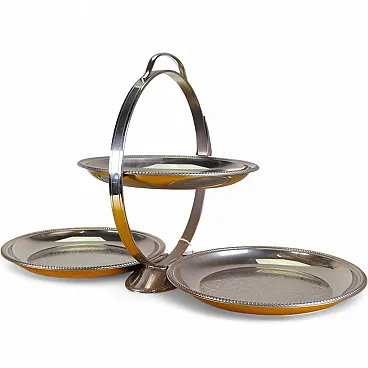 Serving tray in 18/10 steel attributed to Alessi, 20th century