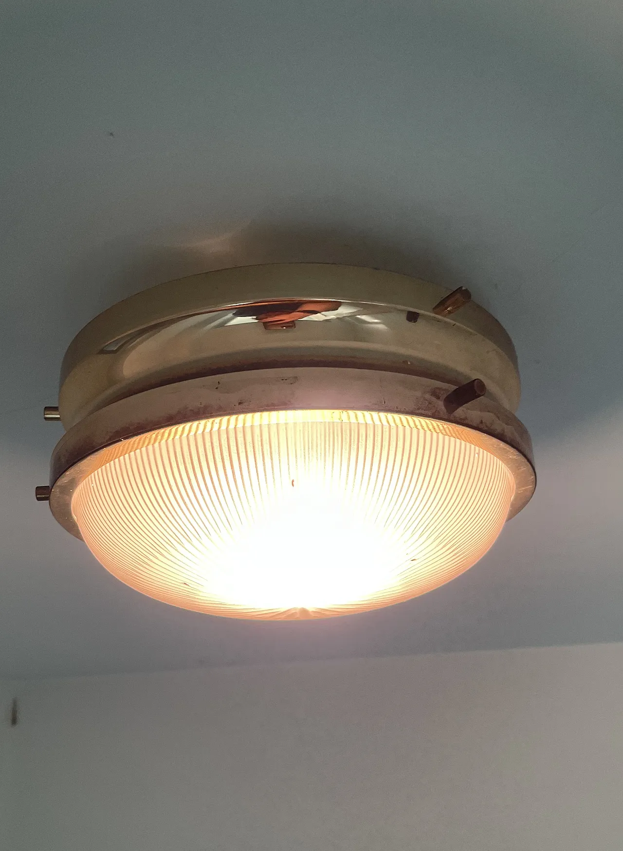 Ceiling lamp in metal and glass by Sergio Mazza for Artemide, 1960s 1