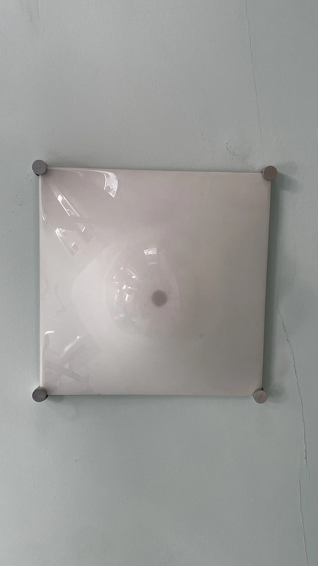 Ceiling lamp in white methacrylate by Elio Martinelli for Martinelli, 1970s 2
