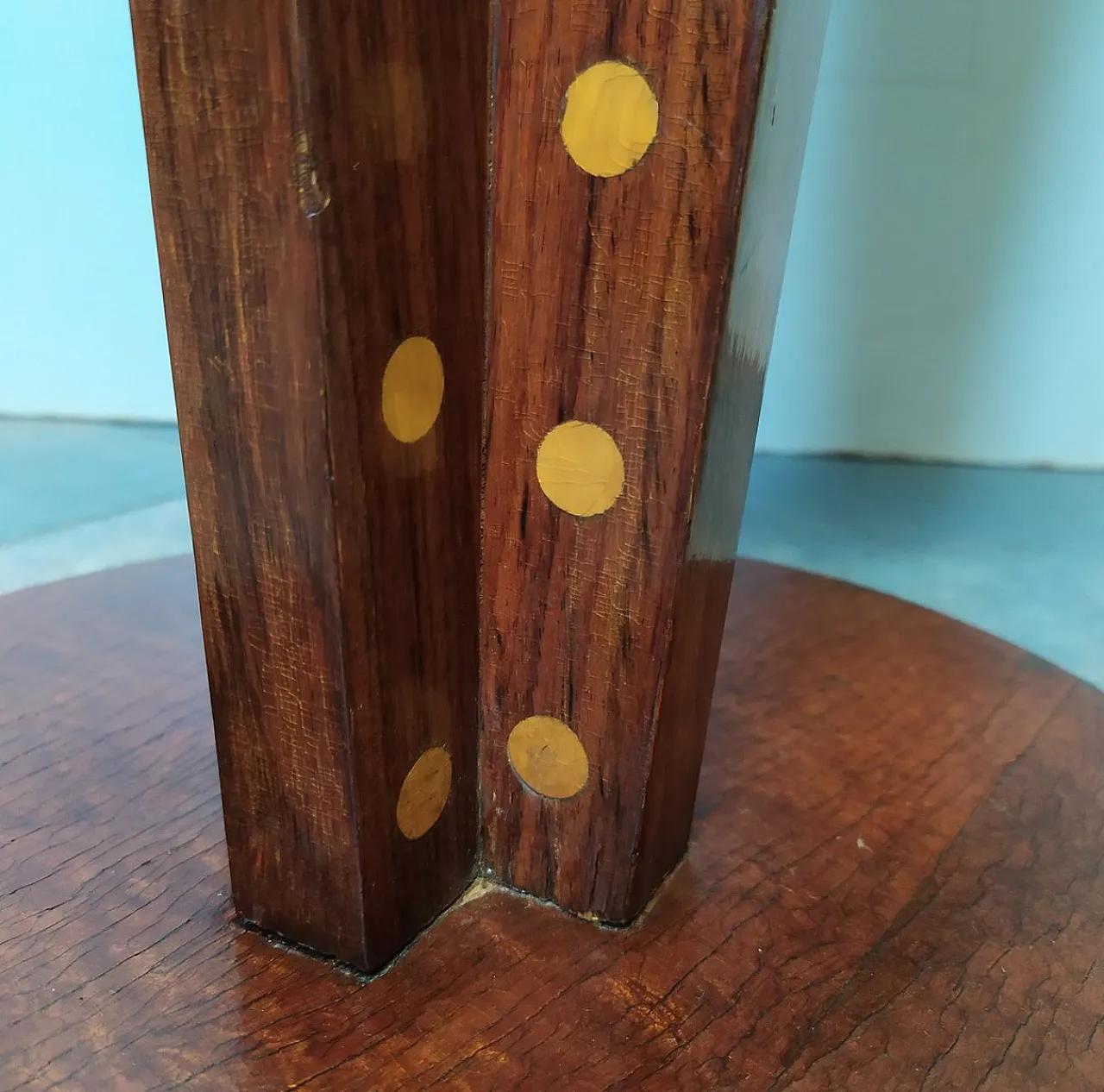 Tavolino rotondo da gioco Art Déco, 1920 5