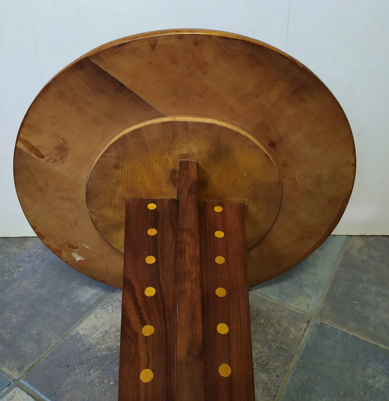 Tavolino rotondo da gioco Art Déco, 1920 6