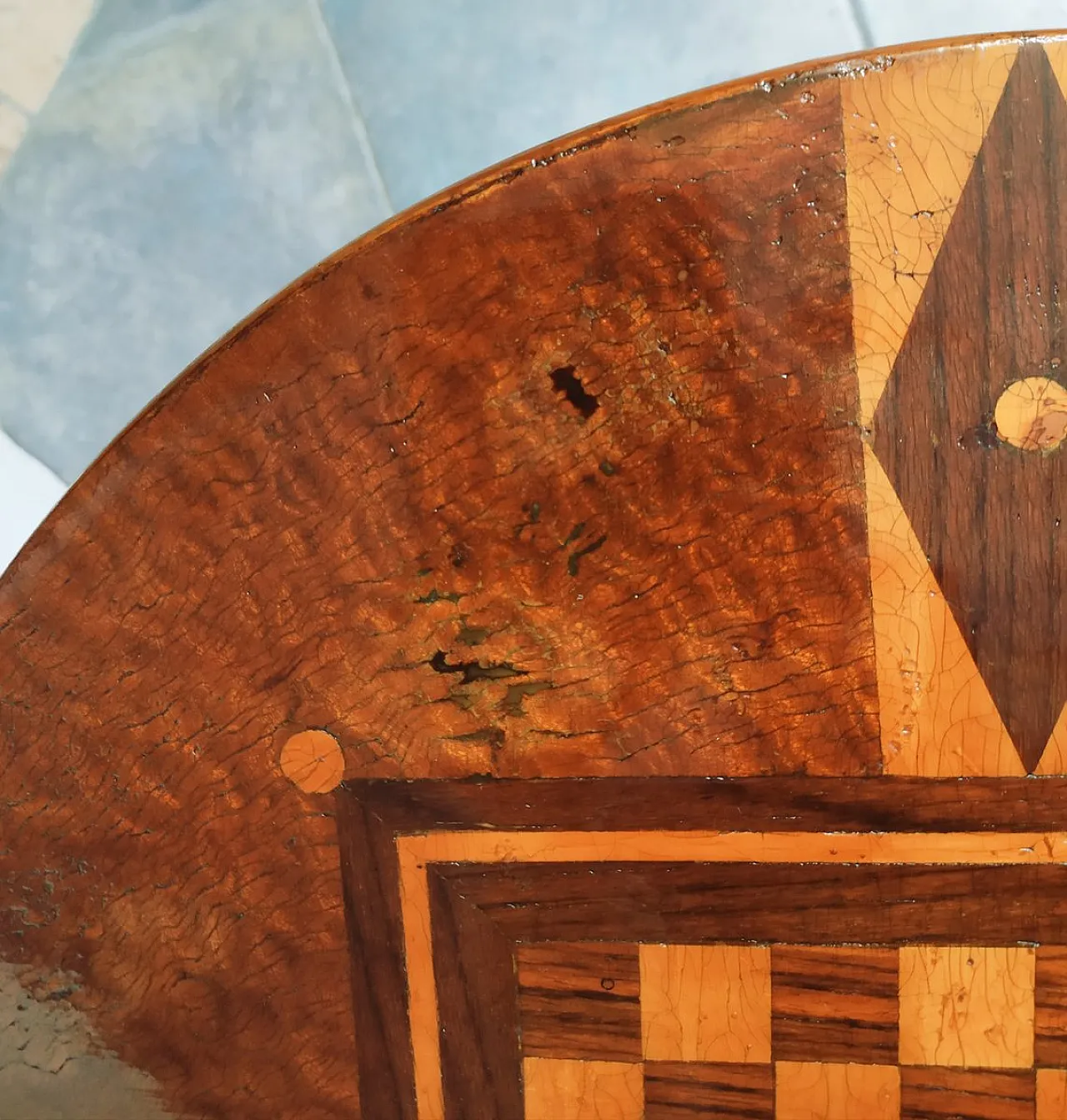 Tavolino rotondo da gioco Art Déco, 1920 8