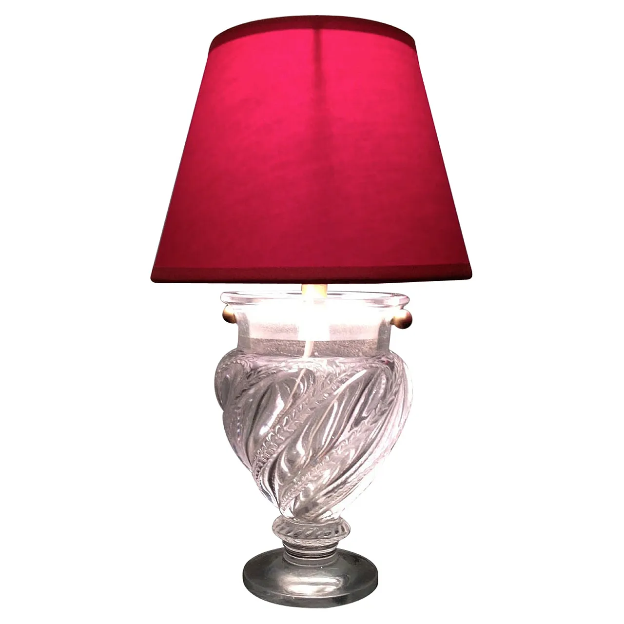 Small neoclassical style crystal lamp, France, 40s 1