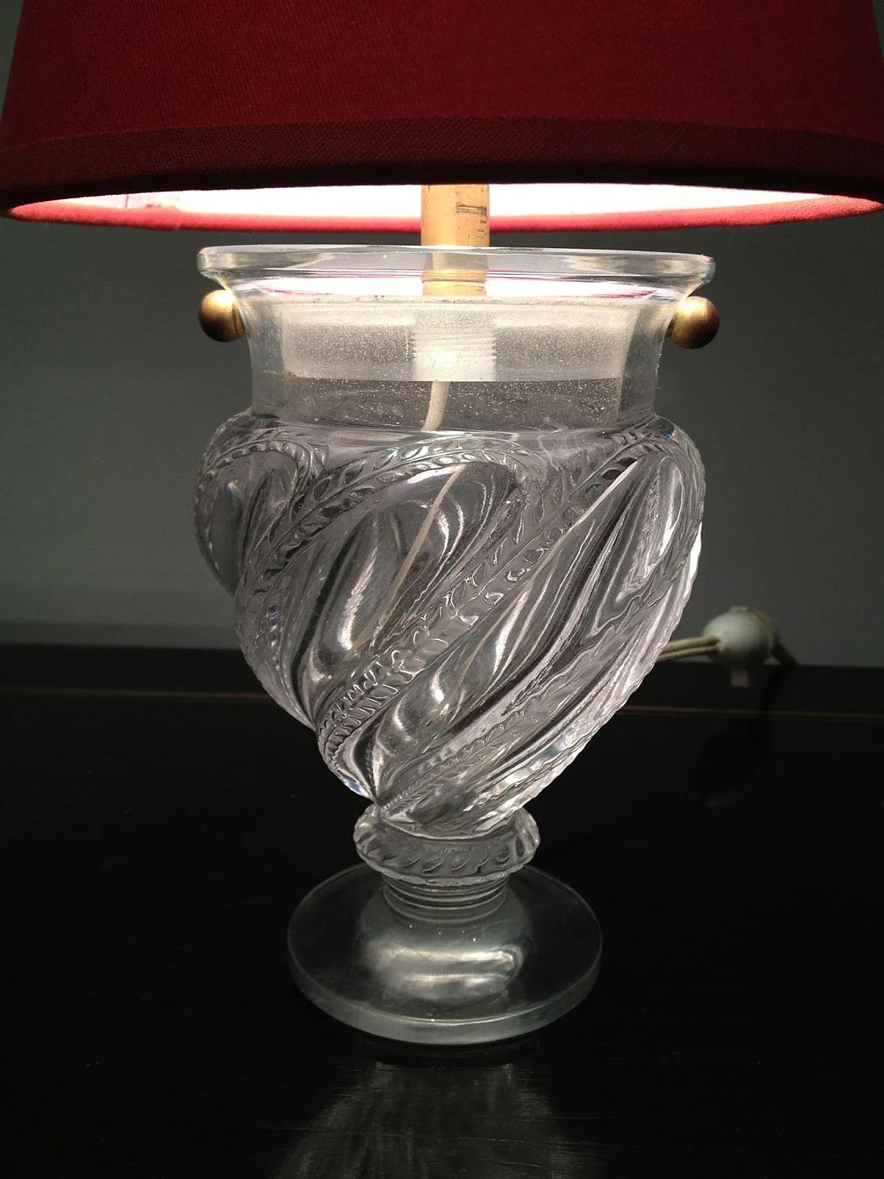 Small neoclassical style crystal lamp, France, 40s 3