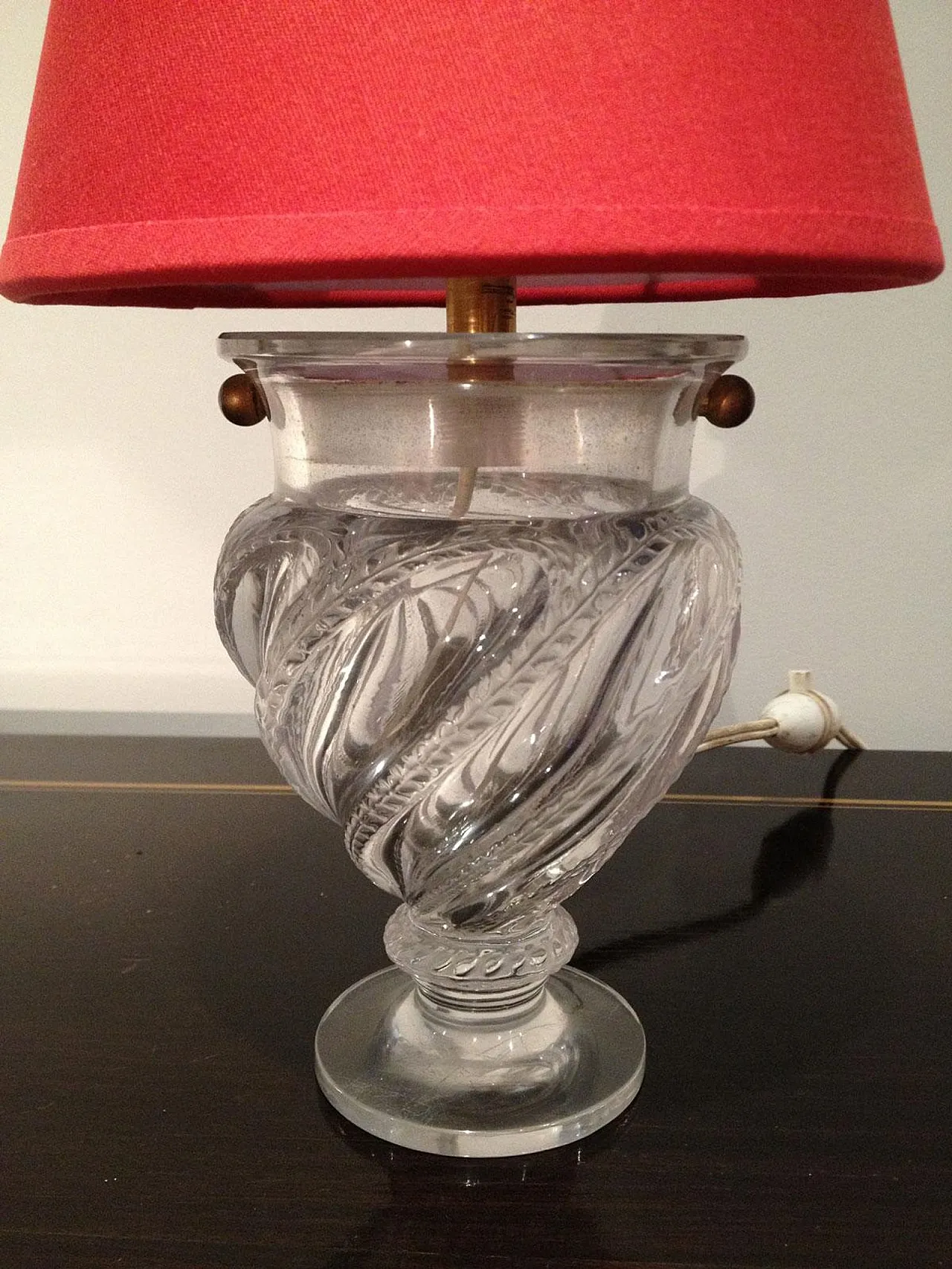 Small neoclassical style crystal lamp, France, 40s 4