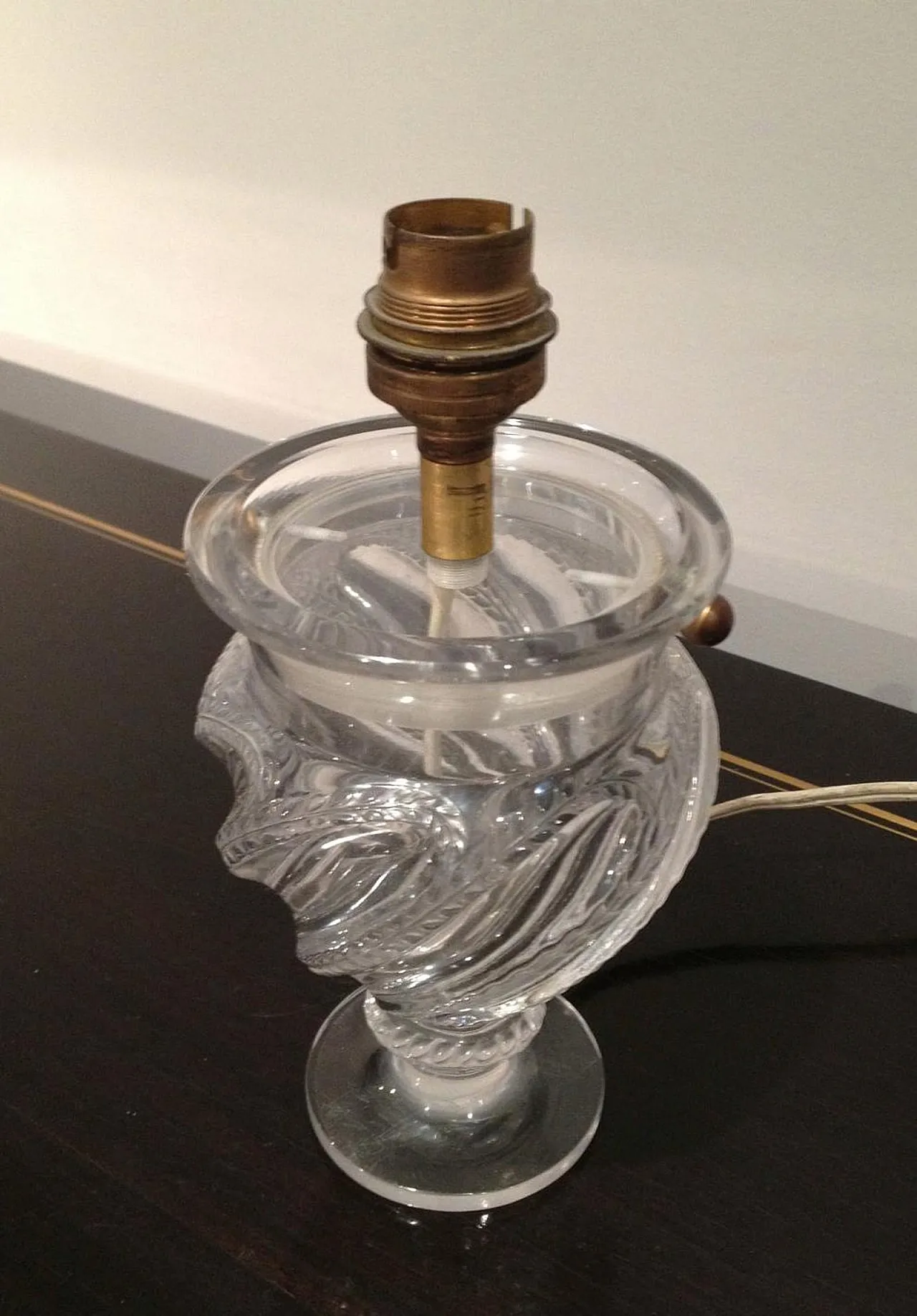 Small neoclassical style crystal lamp, France, 40s 5