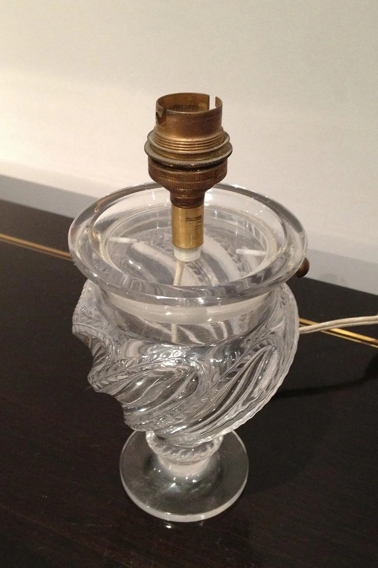 Small neoclassical style crystal lamp, France, 40s 7