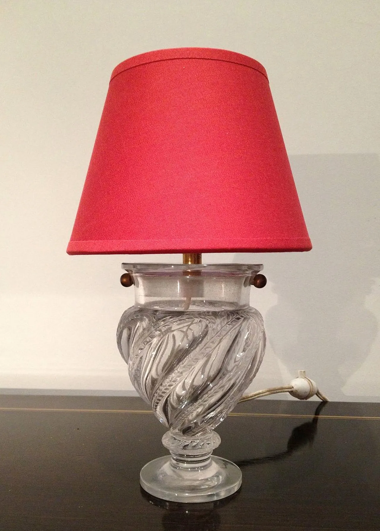 Small neoclassical style crystal lamp, France, 40s 9