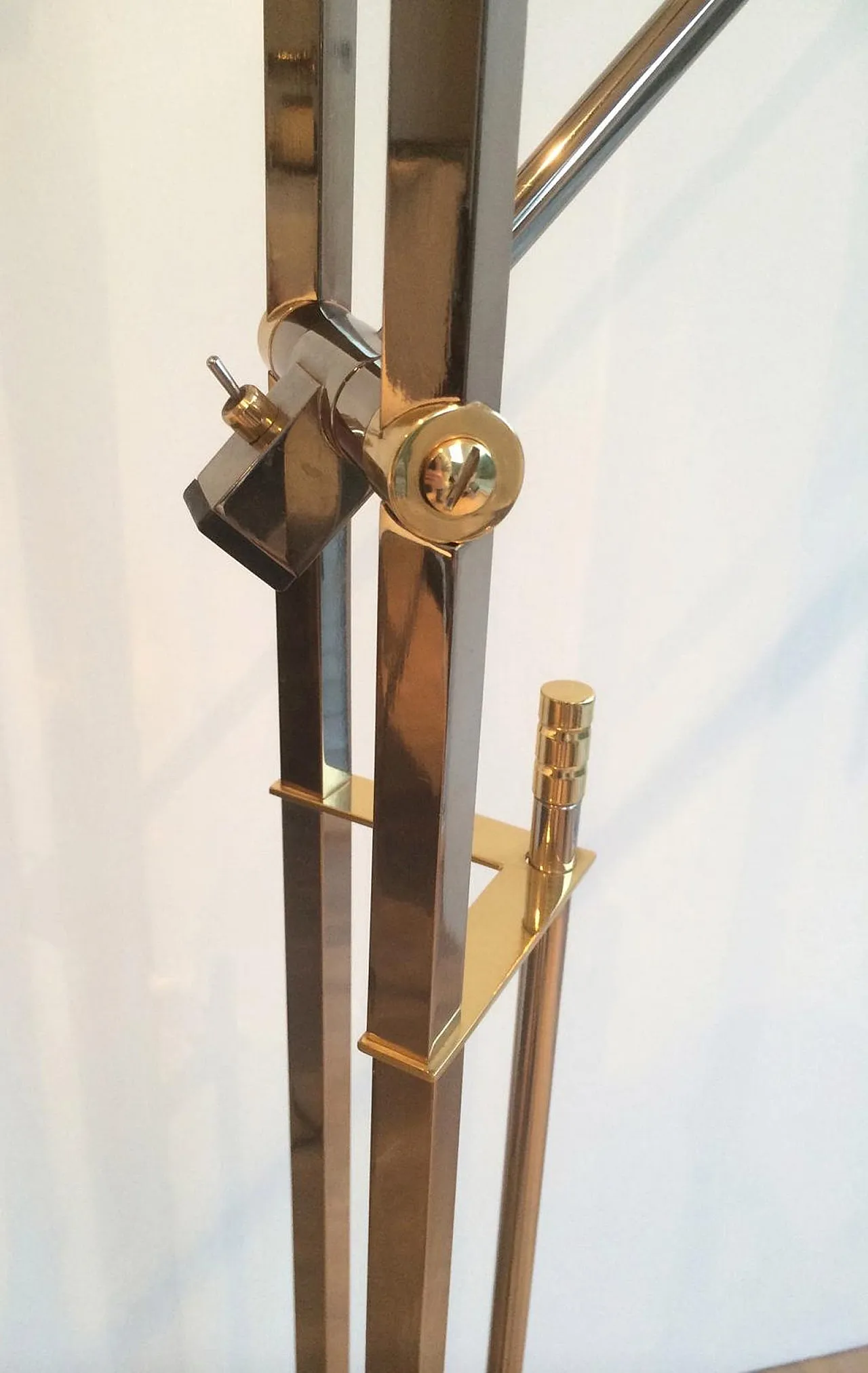 Lampada da terra in canna di fucile e ottone, di fabbricazione francese, circa 1970. 3