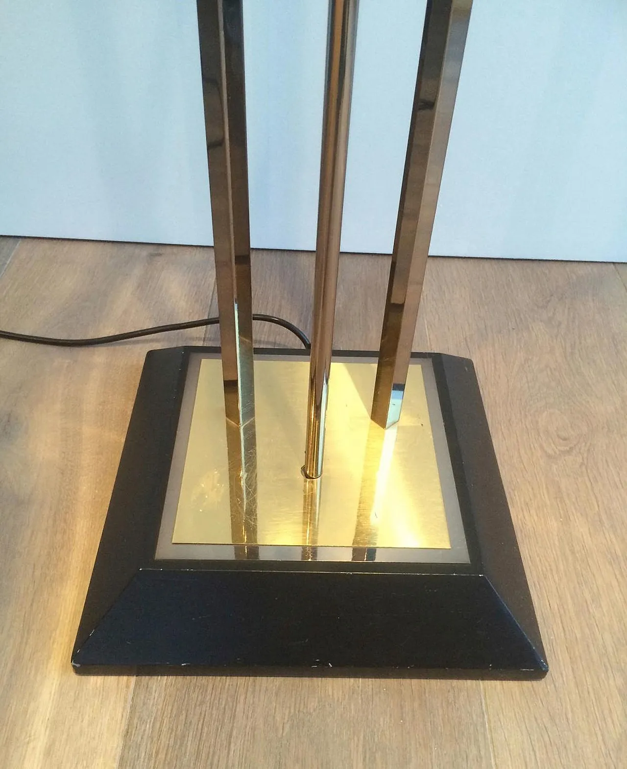 Lampada da terra in canna di fucile e ottone, di fabbricazione francese, circa 1970. 6