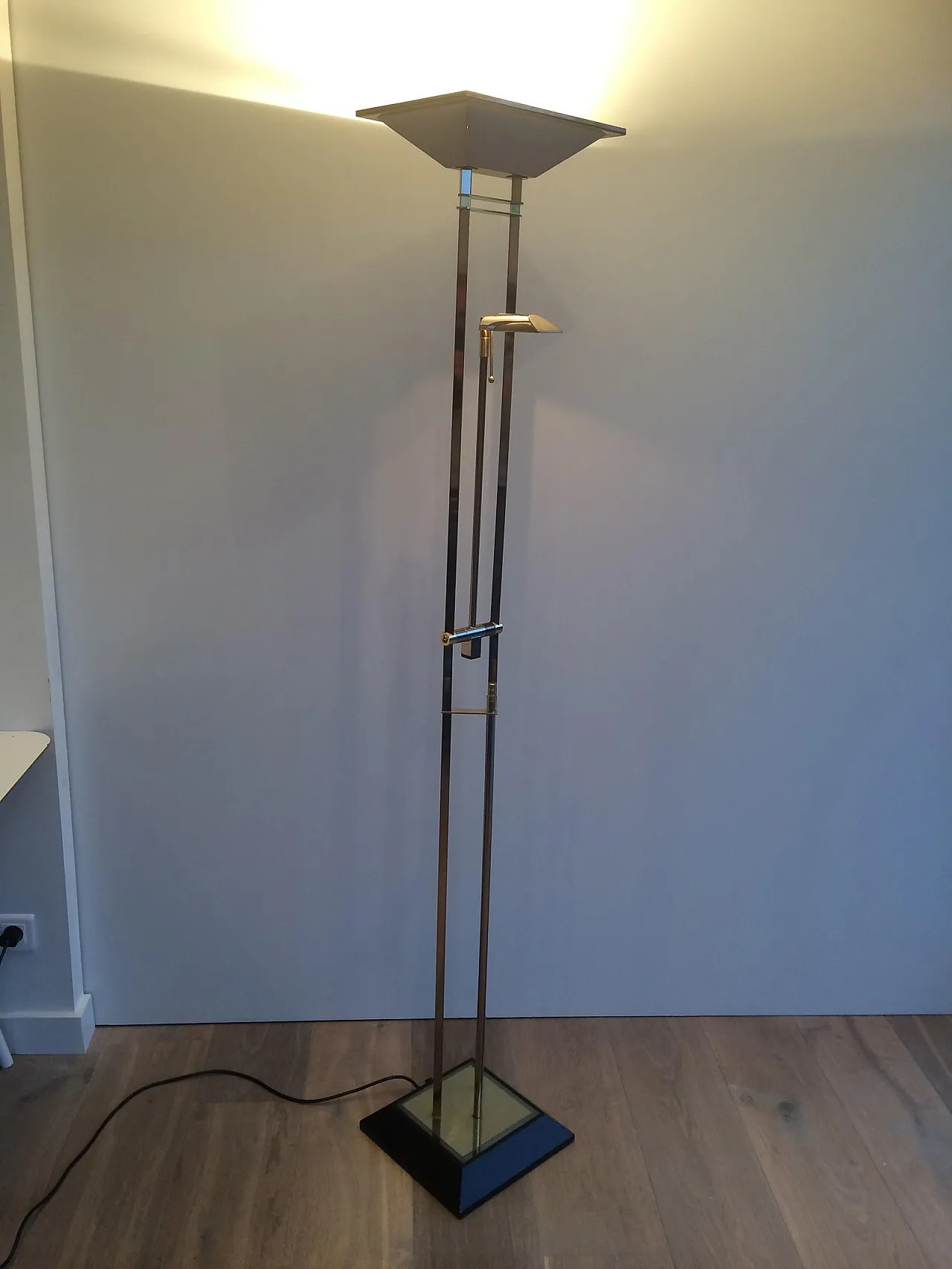 Lampada da terra in canna di fucile e ottone, di fabbricazione francese, circa 1970. 10