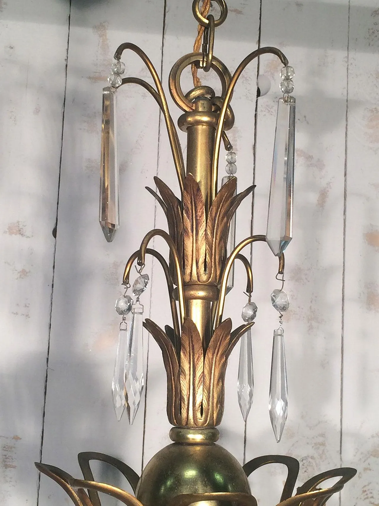 Bronze and crystal chandelier, Maison Baguès style, circa 1940 8
