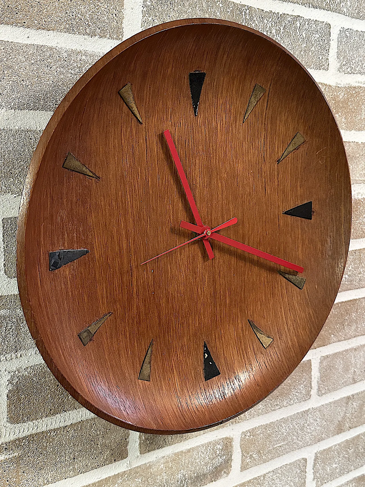 Mid-Century Teak Wall Clock, 1960s 2