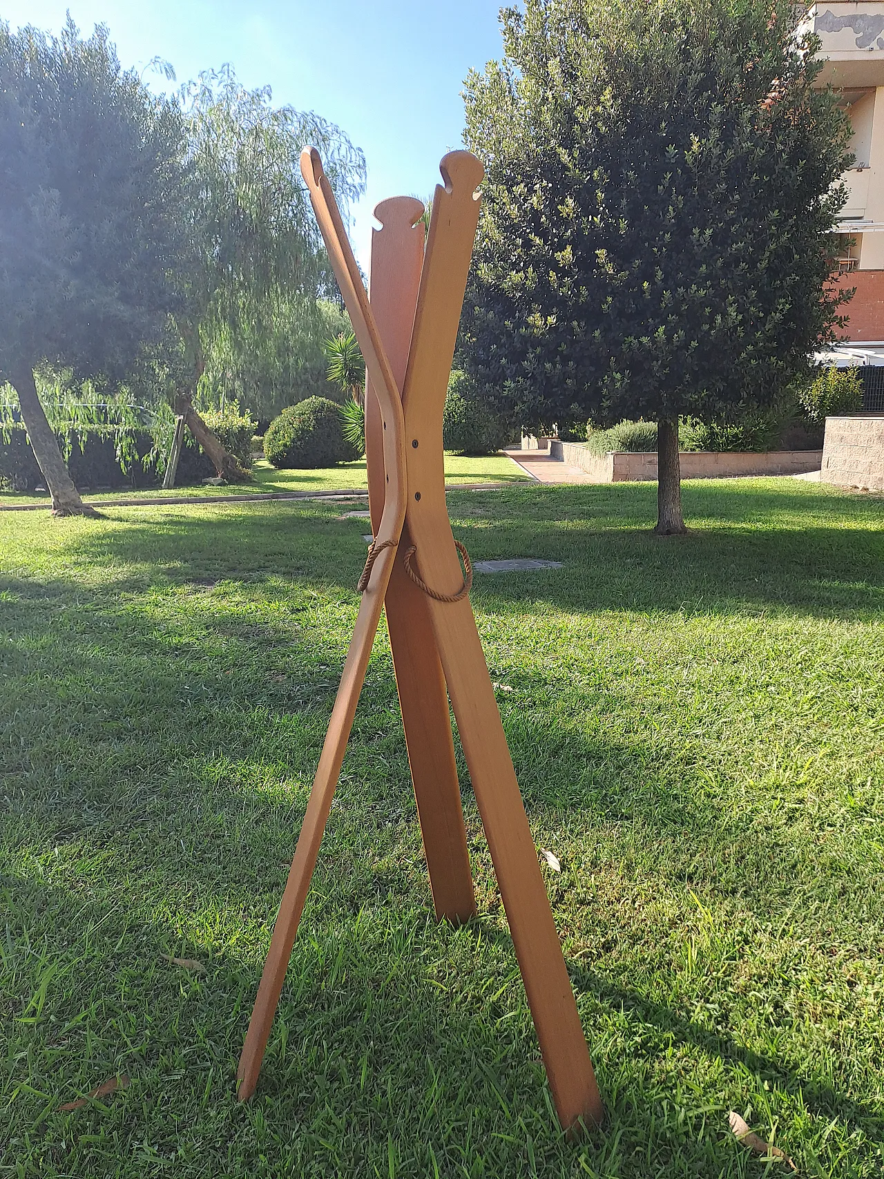 Beech coat stand by Giovanni Offredi per Crossevig, 1970s 1