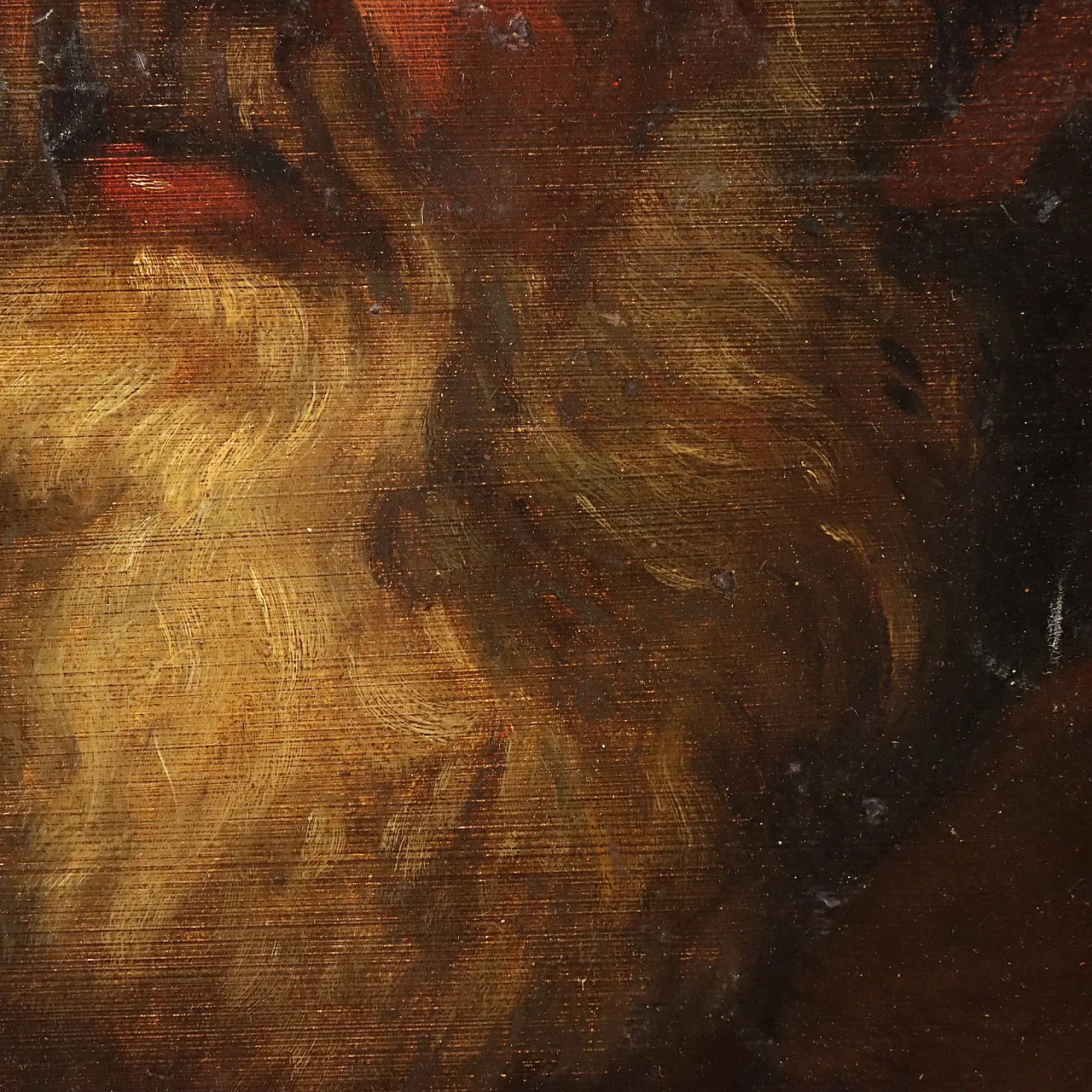 Painting Study of a Male Face, oil on cardboard, 19th century 5