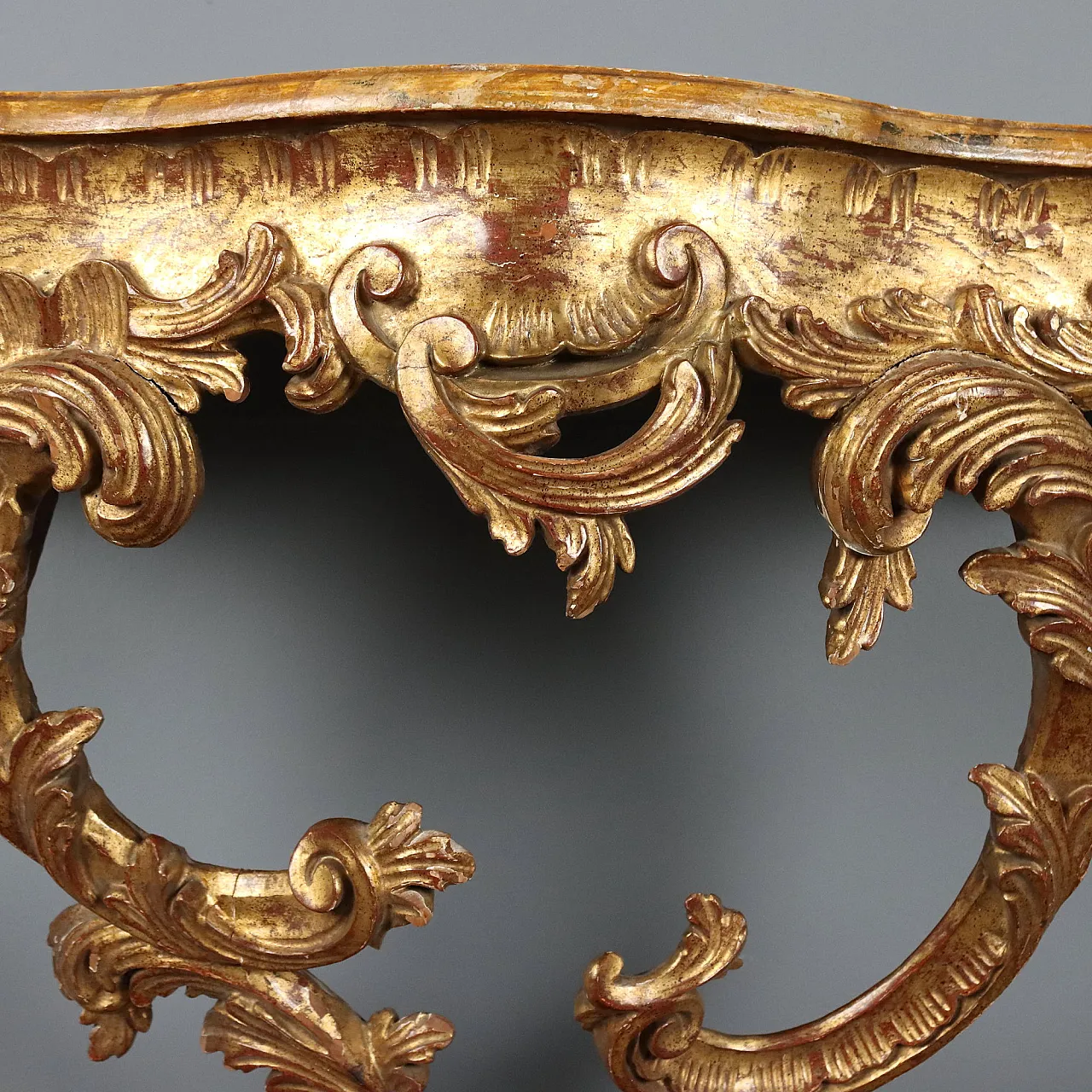 Rococo style teardrop console table, 20th century 4