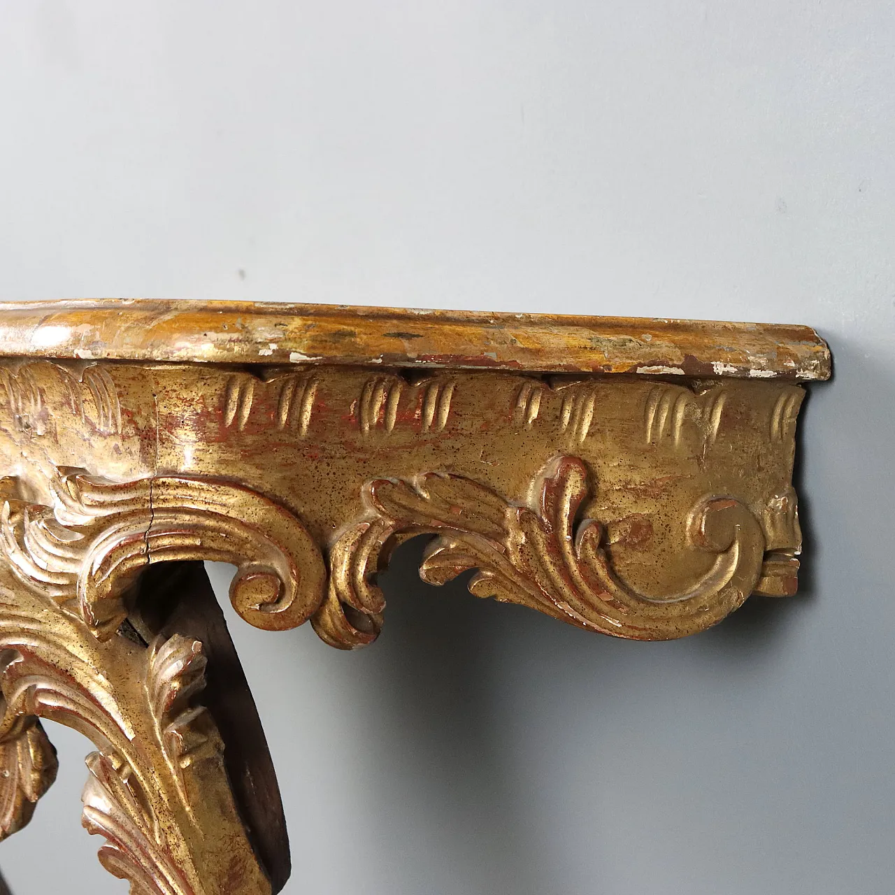 Rococo style teardrop console table, 20th century 8
