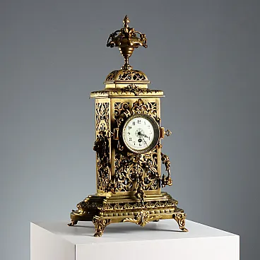 Bronze table clock, 19th century