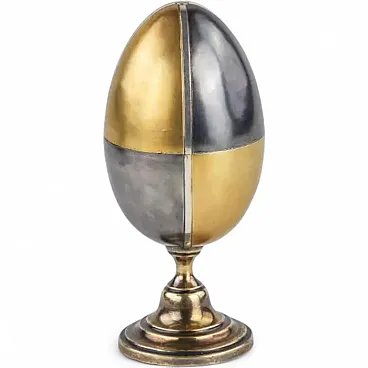 Uovo di Pasqua in argento di Erik Kollin, fine '800