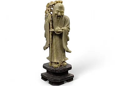 Soapstone Statue of Shoulao, God of Longevity, 20th century