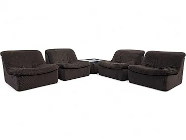 Modular fabric sofa and coffee table, 1970s