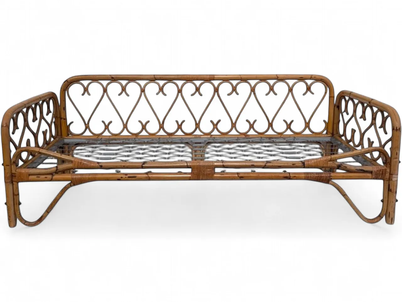 Bamboo wooden sofa, 1960s 7