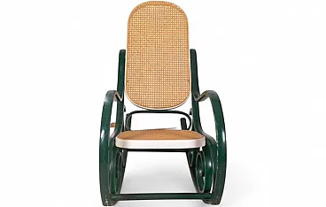 Bentwood rocking chair with Vienna straw seat, 1960s