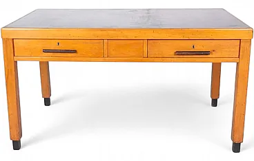 Industrial desk in beech, 1950s