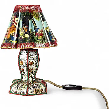 Mid Century Snow White And Seven Dwarfs Children’s Table Lamp, 50s