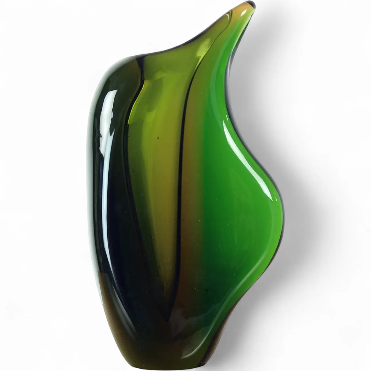 Sculptural Art Glass Vase By Mstišov Glassworks, Czechoslovakia, 1960s 11