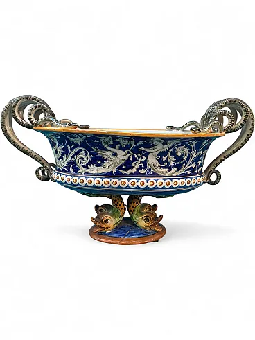 Pesaro majolica centerpiece, 19th century