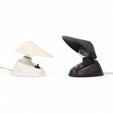 Coppia di lampade Bauhaus in bachelite di Elektrosvit, anni '50