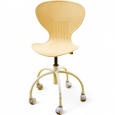 Modern design chair in yellow plastic, 2000s