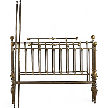 Goldenrod brass bed, 20th century